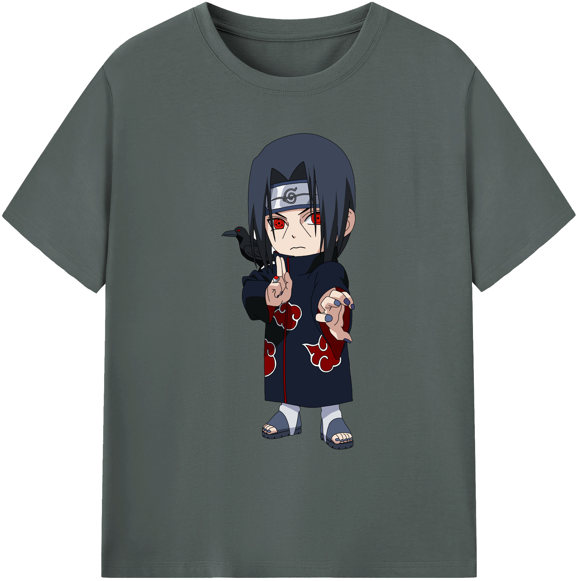 （画像用） NARUTO -ナルト- うちは イタチ Uchiha Itachi 綿100％ メンズ半袖Tシャツ｜肌触りやわらか＆通気性